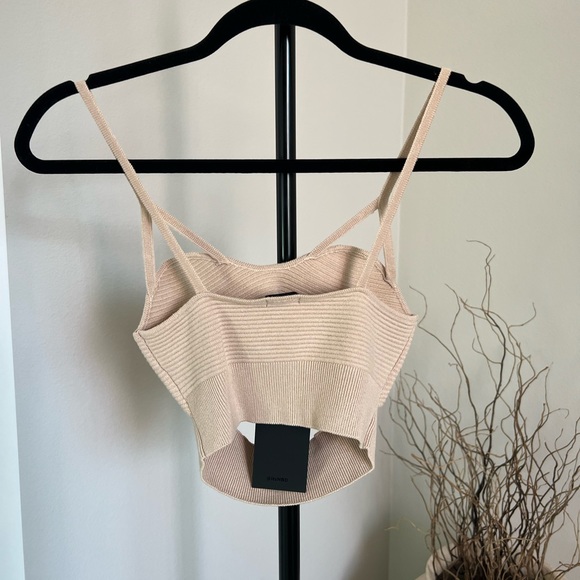 NWT NBD Cream Knit Bralette Top - Picture 6 of 7